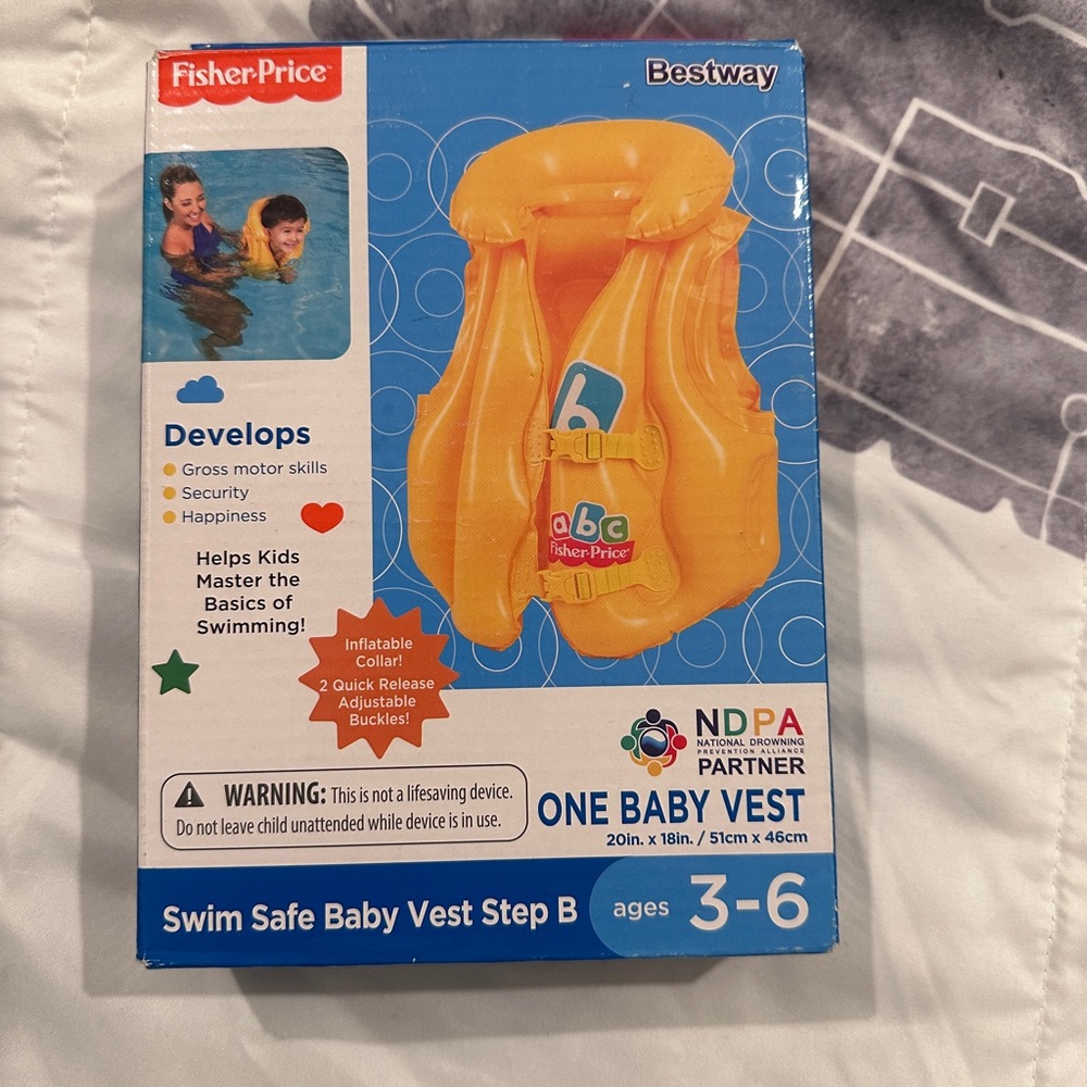 Fisher-Price Yellow Swim Safe Baby Vest